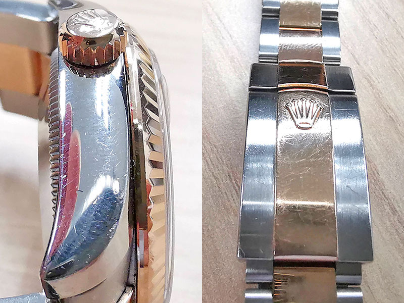 Rolex Datejust 178271 watch condition before polishing