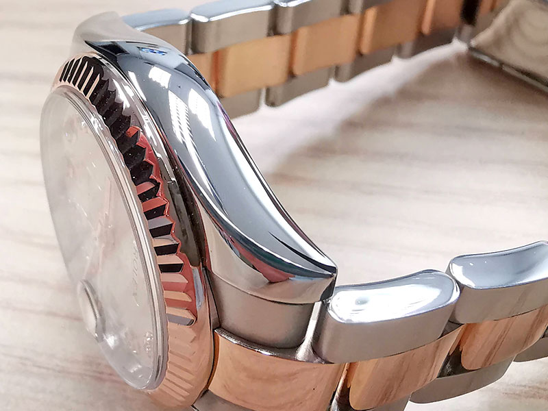 Rolex Datejust 178271 case's scratches removed by Grand Montre