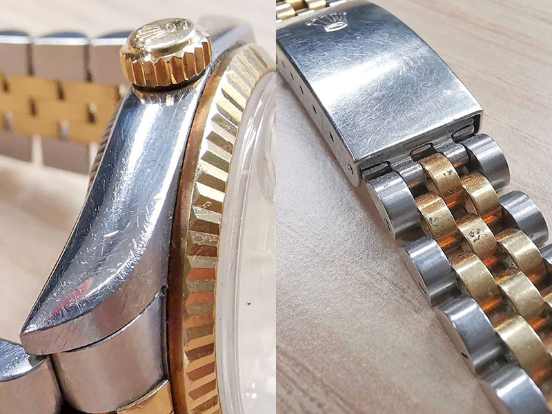 Rolex Datejust 78273 watch condition before polishing