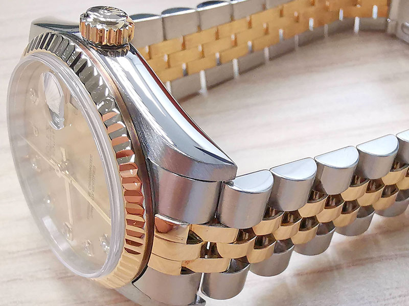 Rolex Datejust 78273 case's scratches removed by Grand Montre